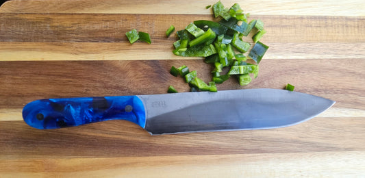 Chef's Knife - Blue Swirl